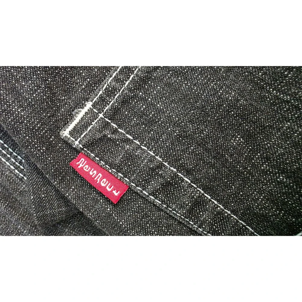 Respect Denim Co Mens 40x34 Wide Leg Baggy Jeans Dark Wash Fade Y2K Streetwear